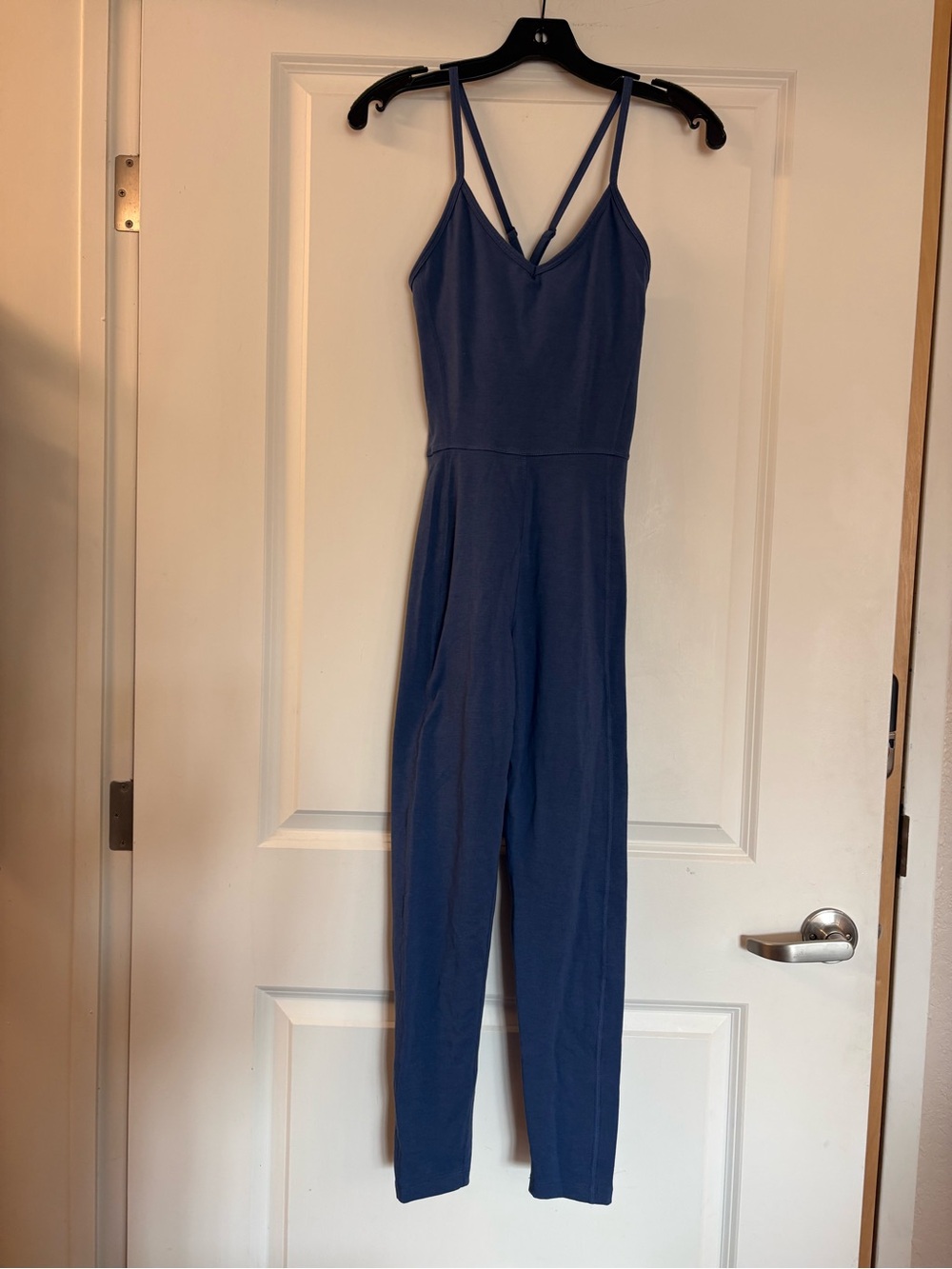 Old Navy Blue Strappy V-Neck Jumpsuit